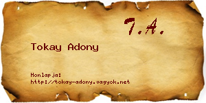 Tokay Adony névjegykártya